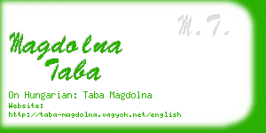 magdolna taba business card